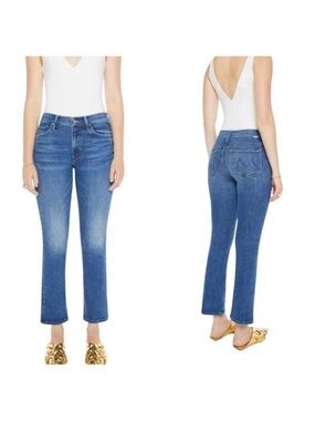 Mother Superior Women’s 26 The Insider Flood Head Or Tails Blue Denim Jeans